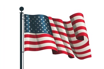Fototapeta premium American flag with stars