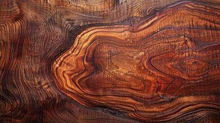 Naklejka premium A beautiful wood grain background with intricate patterns and textures of natural wood, rich brown tones, and a polished finish, ideal for rustic and elegant designs