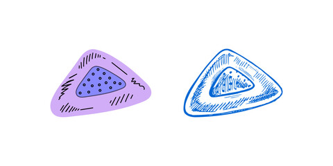 Vector flat and sketch style school and office supplies Illustration. eraser sketch. Back to School. School essential illustration.