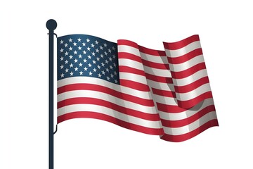 Fototapeta premium American flag with stars