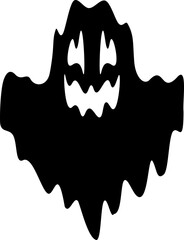 Fototapeta premium Ghost icon. Flying phantom. Halloween monster.