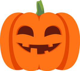 Halloween pumpkin icon. Cartoon symbol.