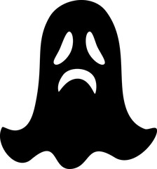 Ghost icon. Flying phantom. Halloween monster.