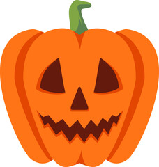 Halloween pumpkin icon. Flat style.