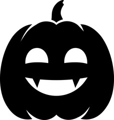 Halloween pumpkin icon. Silhouette icon.