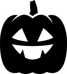 Halloween pumpkin icon. Silhouette icon.