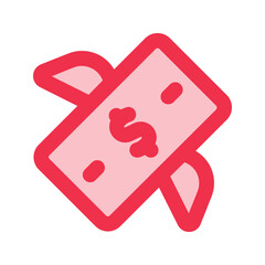 flying money outline fill icon
