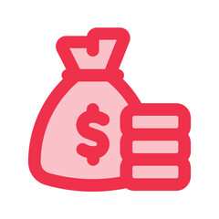 wealth outline fill icon