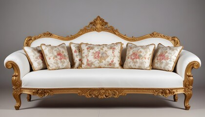 An ornate antique stAn ornate antique style sofa. sofa in interioryle sofa. sofa in interior