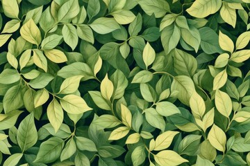 Obraz premium Serene Green Foliage Pattern for Stunning Wallpapers
