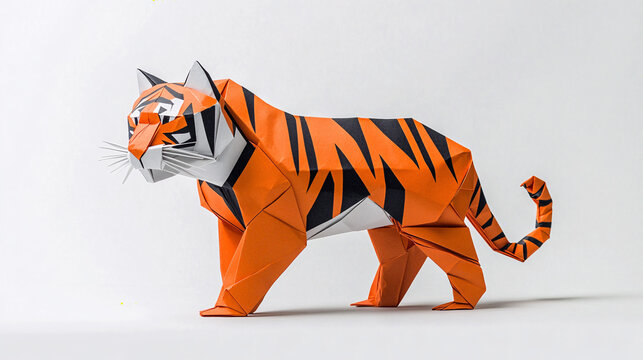 tiger made of paper