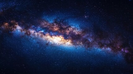 Fototapeta premium Milky Way Galaxy Night Sky Stars Astronomy Background.