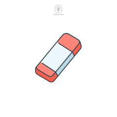 Eraser icon symbol vector illustration isolated on white background