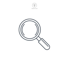 Magnifying Glass icon symbol vector illustration isolated on white background