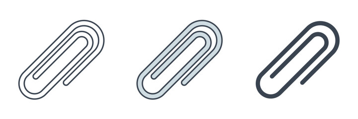 Paperclip icon symbol vector illustration isolated on white background