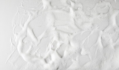 Soap foam with bubbles background and texture top view	