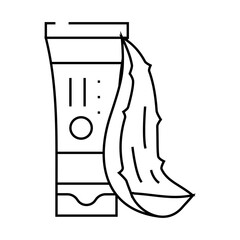 fresh aloe vera line icon vector. fresh aloe vera sign. isolated contour symbol black illustration