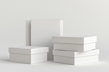 Paper Box Mockup A4 on isolated background created with Generative AI