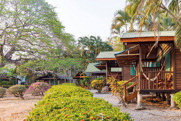 Ecolodges in the middle of the beautiful nature in puntarenas region at the pacific coast of Costa...