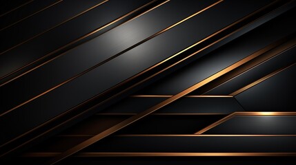 Obraz premium Abstract background with black and gold diagonal stripes.