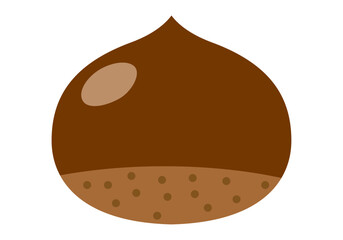 秋の味覚の栗のイラスト2