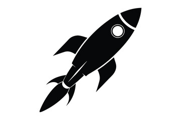Fototapeta premium Rocket Space silhouette Illustration Background