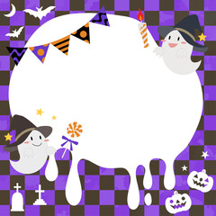 ハロウィーンのデコレーションフレーム、ハロウィンデザインのテンプレート
