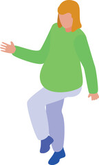 Young woman is stepping up, representing the concept of personal growth and ambition