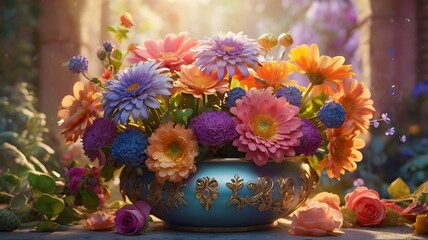 bouquet of flowers in a vase
