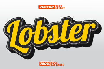 3D Lobster text effect