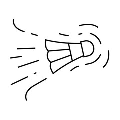 Obraz premium fast speed shuttlecock line icon vector. fast speed shuttlecock sign. isolated contour symbol black illustration