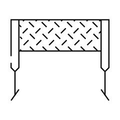 Obraz premium badminton net line icon vector. badminton net sign. isolated contour symbol black illustration