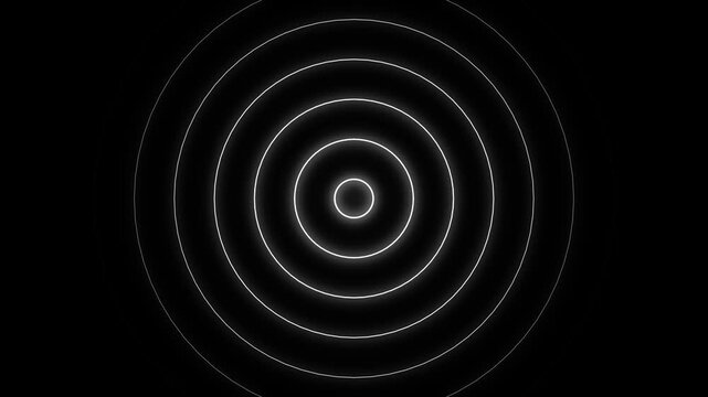 Abstract Digital Futuristic Radio Wave Animation.