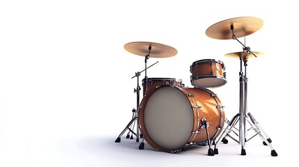 Drum Set on White Background