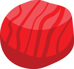 Delicious looking piece of raw tuna, perfect for sushi or sashimi