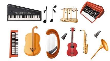 A Colorful Collection of Musical Instruments