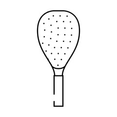 racket game badminton line icon vector. racket game badminton sign. isolated contour symbol black illustration