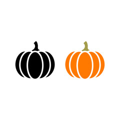 Simple pumpkin icon vector, pumpkin sign