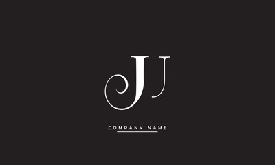 JU, UJ, J, U Abstract Letters Logo Monogram