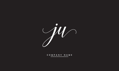 JU, UJ, J, U Abstract Letters Logo Monogram