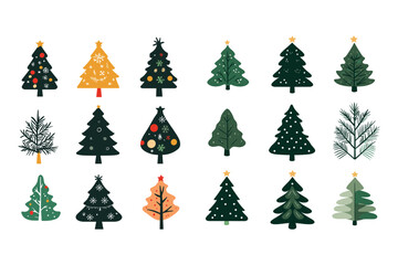 Christmas tree vector silhouette 