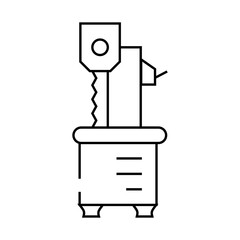 meat bone saw line icon vector. meat bone saw sign. isolated contour symbol black illustration