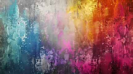 Fototapeta premium Abstract multicolor painting with grunge texture 