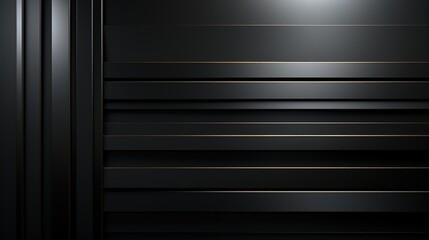 Obraz premium Abstract black background with gold lines.