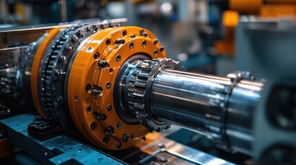 Obraz premium Close-up of Industrial Machinery