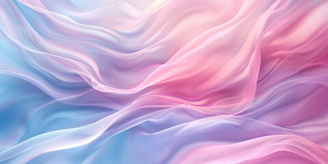 Obraz premium Vibrant Blue and Pink Gradient Fabric with Flowing Waves, Abstract Background for Creative Design and Art Projects.