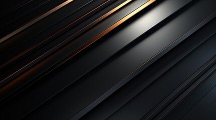 Abstract black and gold diagonal stripes background.