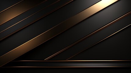 Fototapeta premium Abstract black and gold diagonal stripes background.