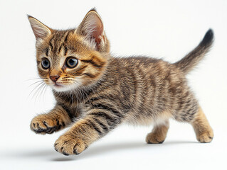 Obraz premium Portrait of a cute, playful kitten cat