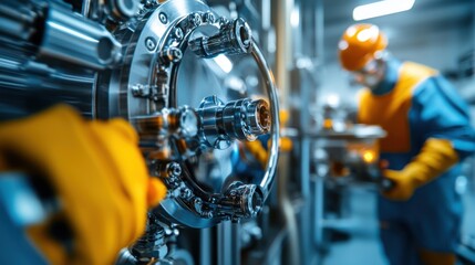 Fototapeta premium A man in an orange